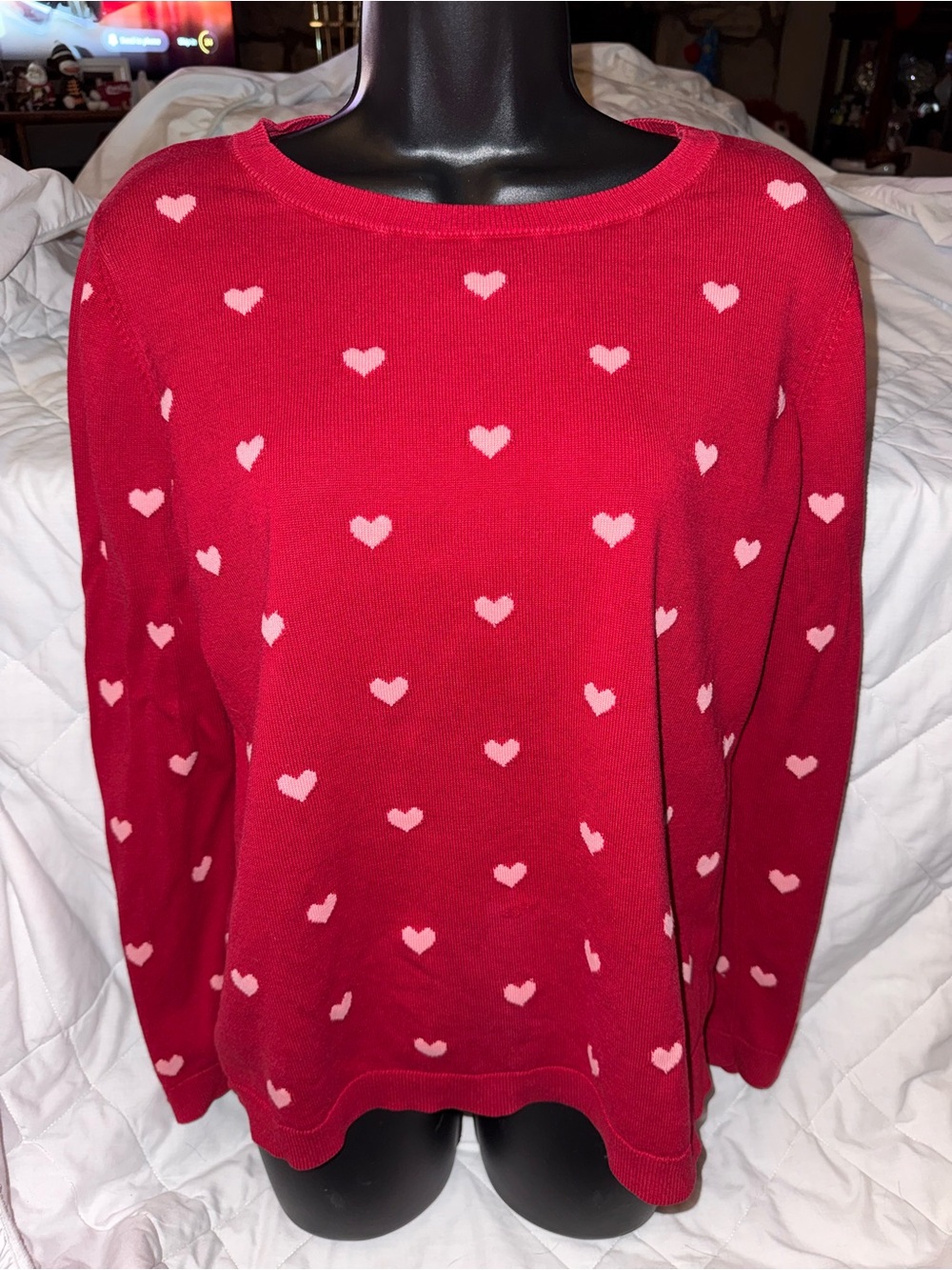 Talbots CREWNECK SWEATER - HEARTS